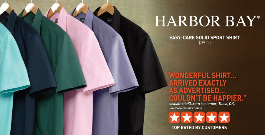 Harbor Bay� Easy-Care Solid Sport Shirt