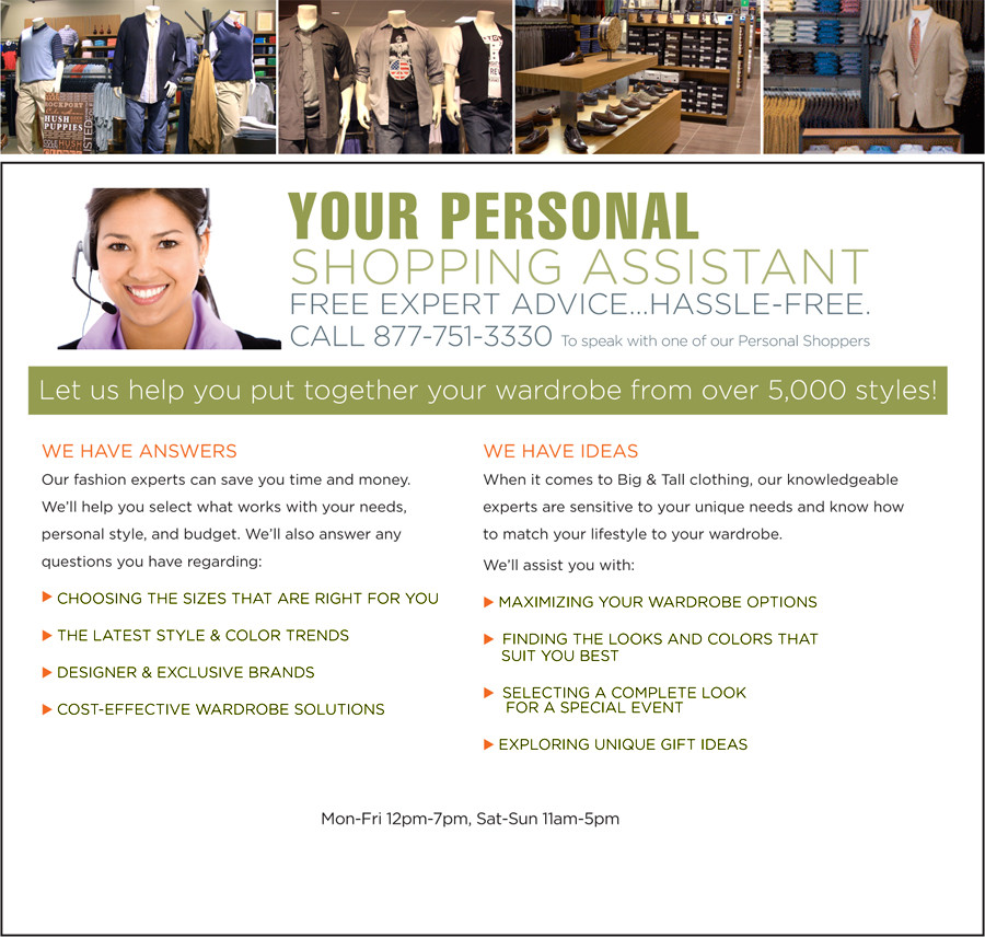 YOUR PERSONAL SHOPPING ASSISTANT | FREE EXPERT ADVICE...HASSLE-FREE | CALL 877-751-3330