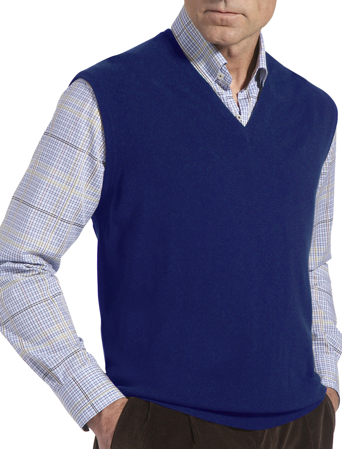 JL CASHMERE V-NECK VEST
