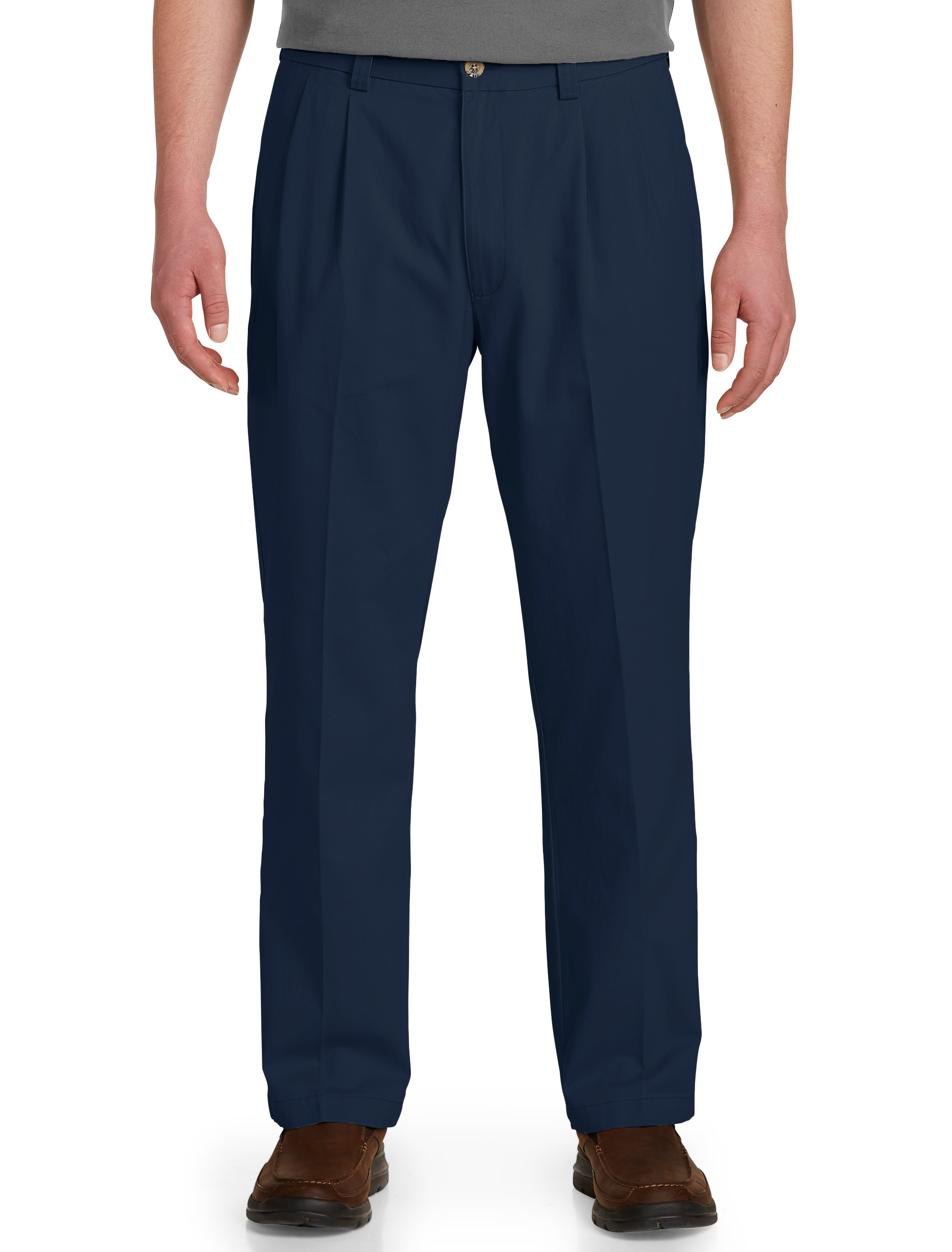 Harbor Bay® Waist-Relaxer® Twill Pleated Pants