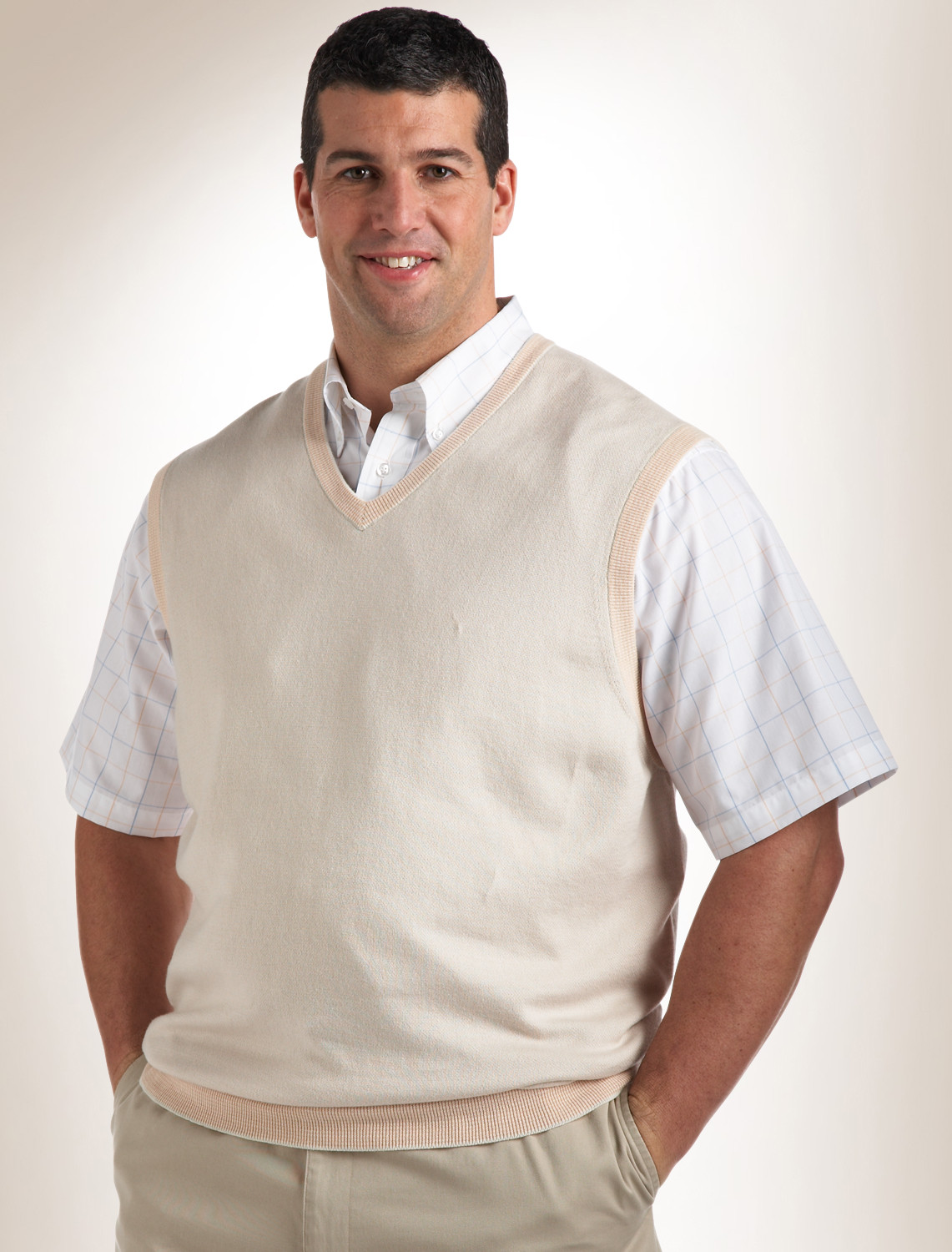 Oak Hill Tipped Birdseye Sweater Vest