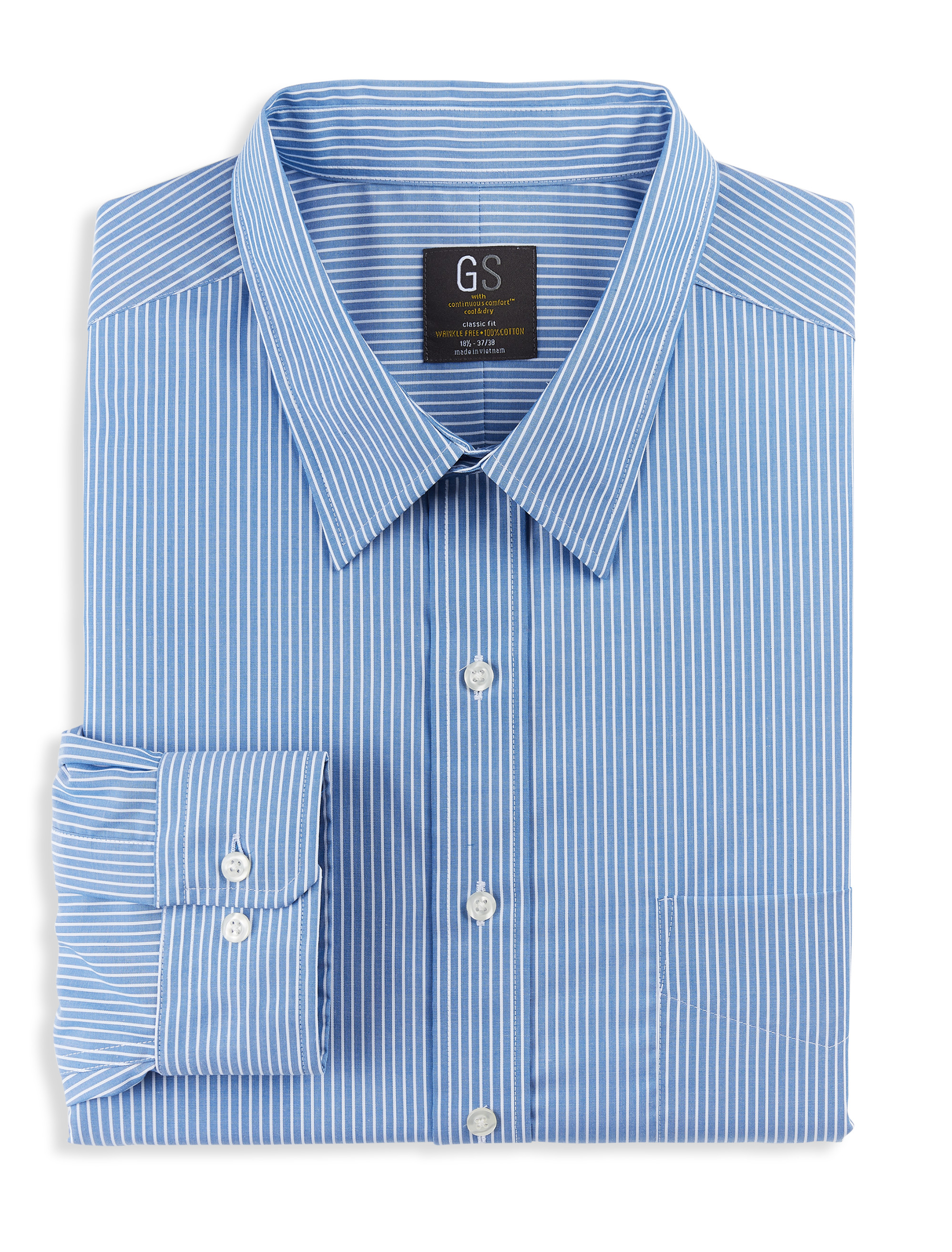 Gold Series™ Wrinkle-Free Cool & Dry Stripe Dress Shirt