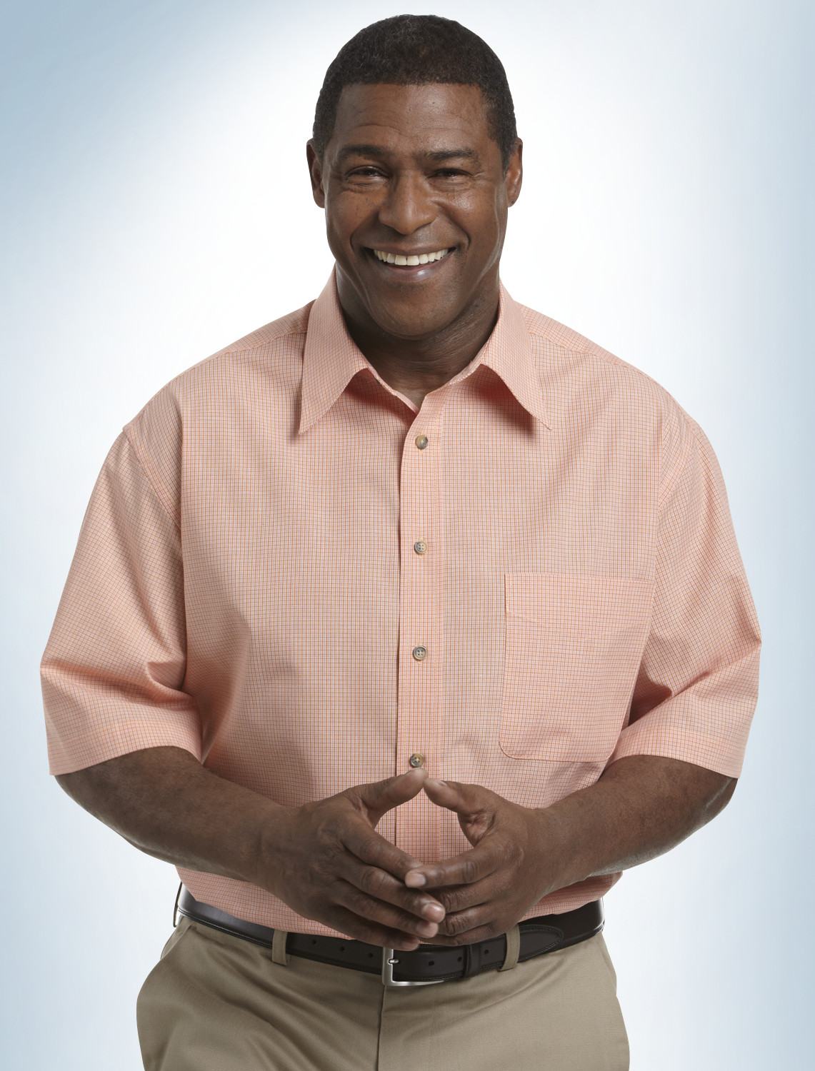 Canyon Ridge Easy-Care Mini Plaid Sport Shirt