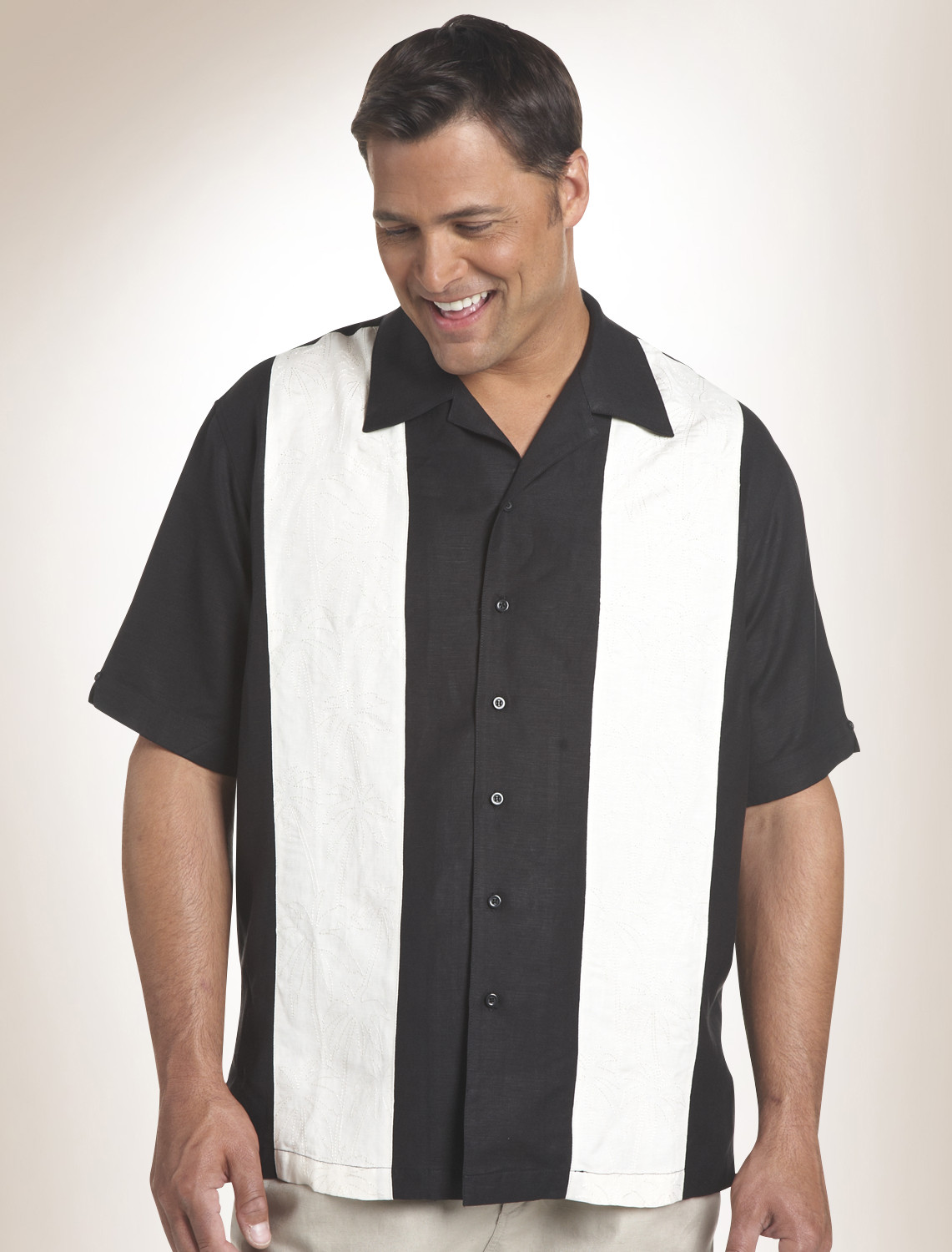 Island Passport Embroidered Panel Shirt