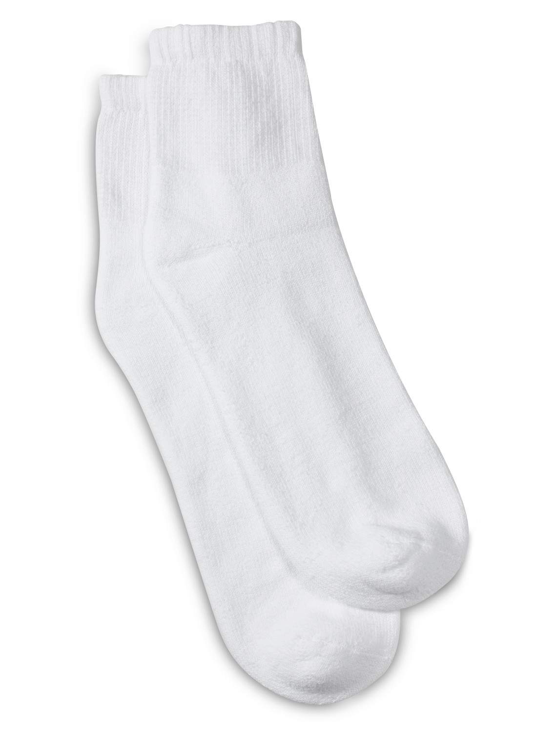 HB 10PK White Qtr Crew Sock