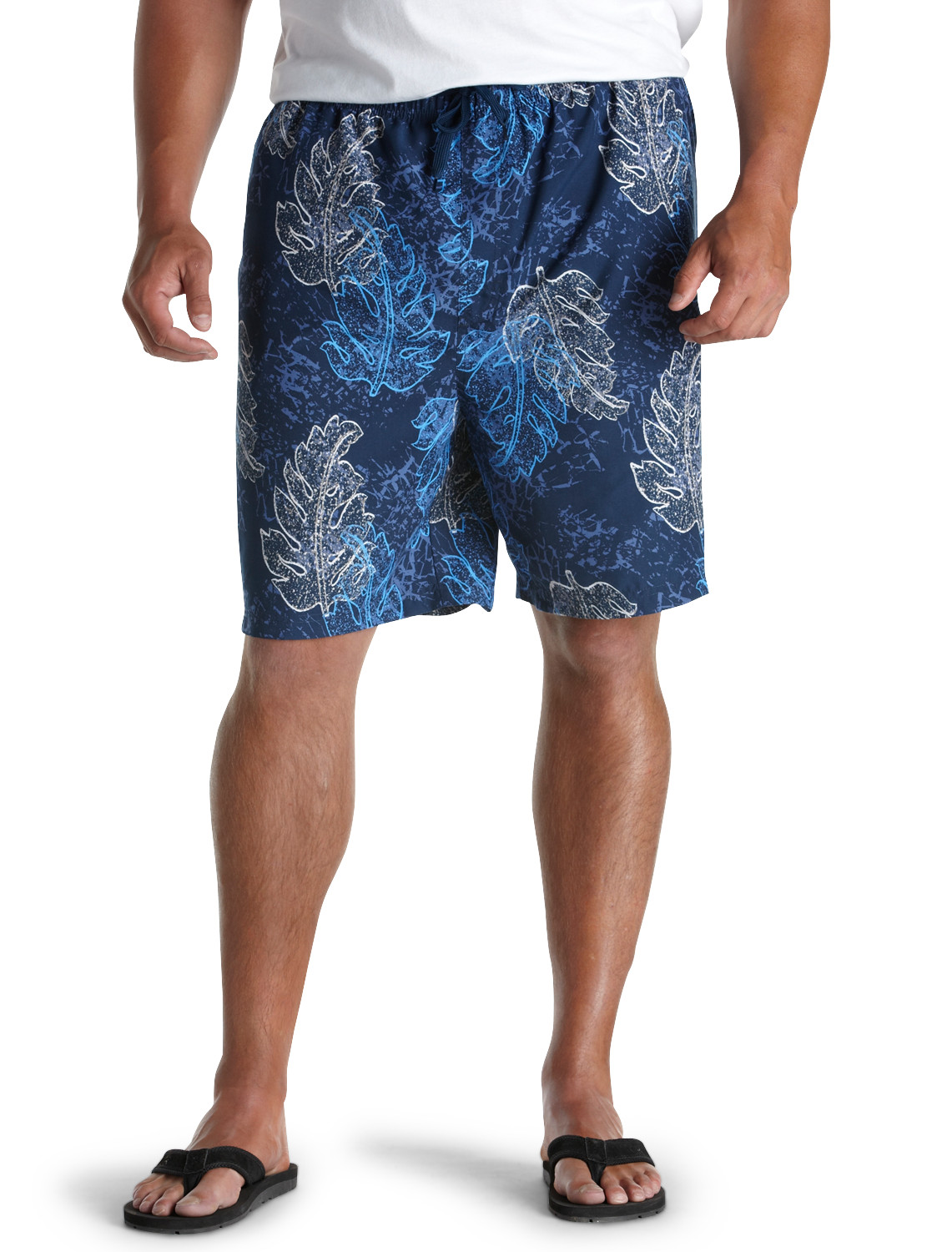 Island Outfitters Blue Leaf Cargo Swim Trunks