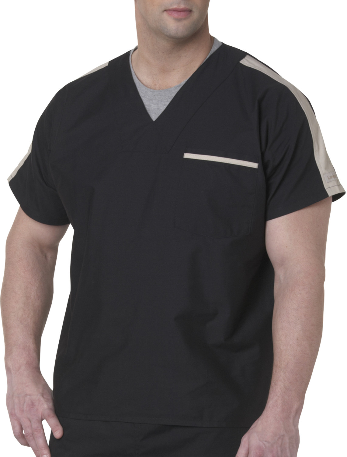Landau Vneck Trim Scrub Top