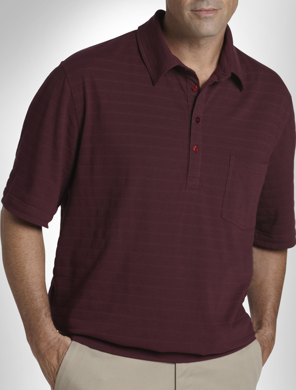 Harbor Bay® Jacquard Banded-Bottom Shirt