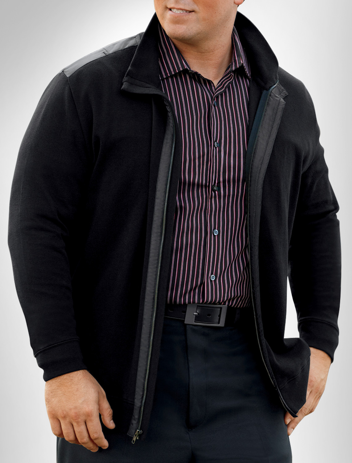 SYN Full Zip Flat Back Rib