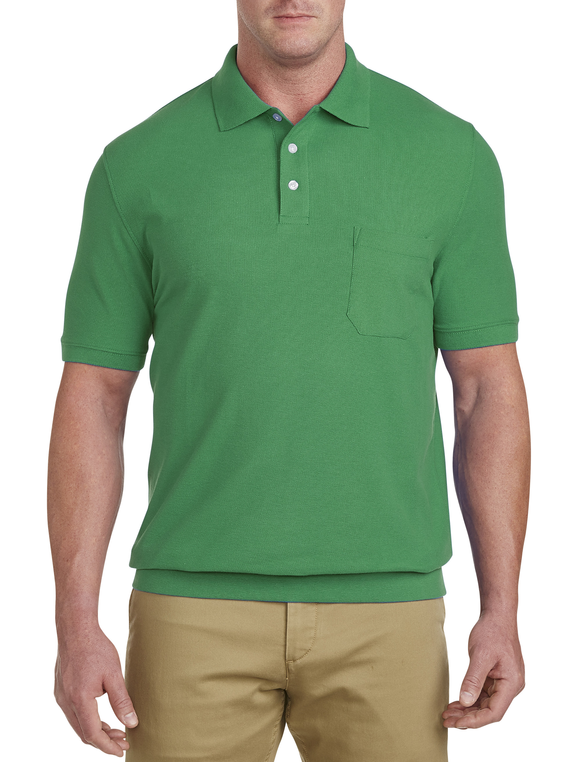 Harbor Bay BandedBottom Pique Polo Casual Male XL Big & Tall eBay