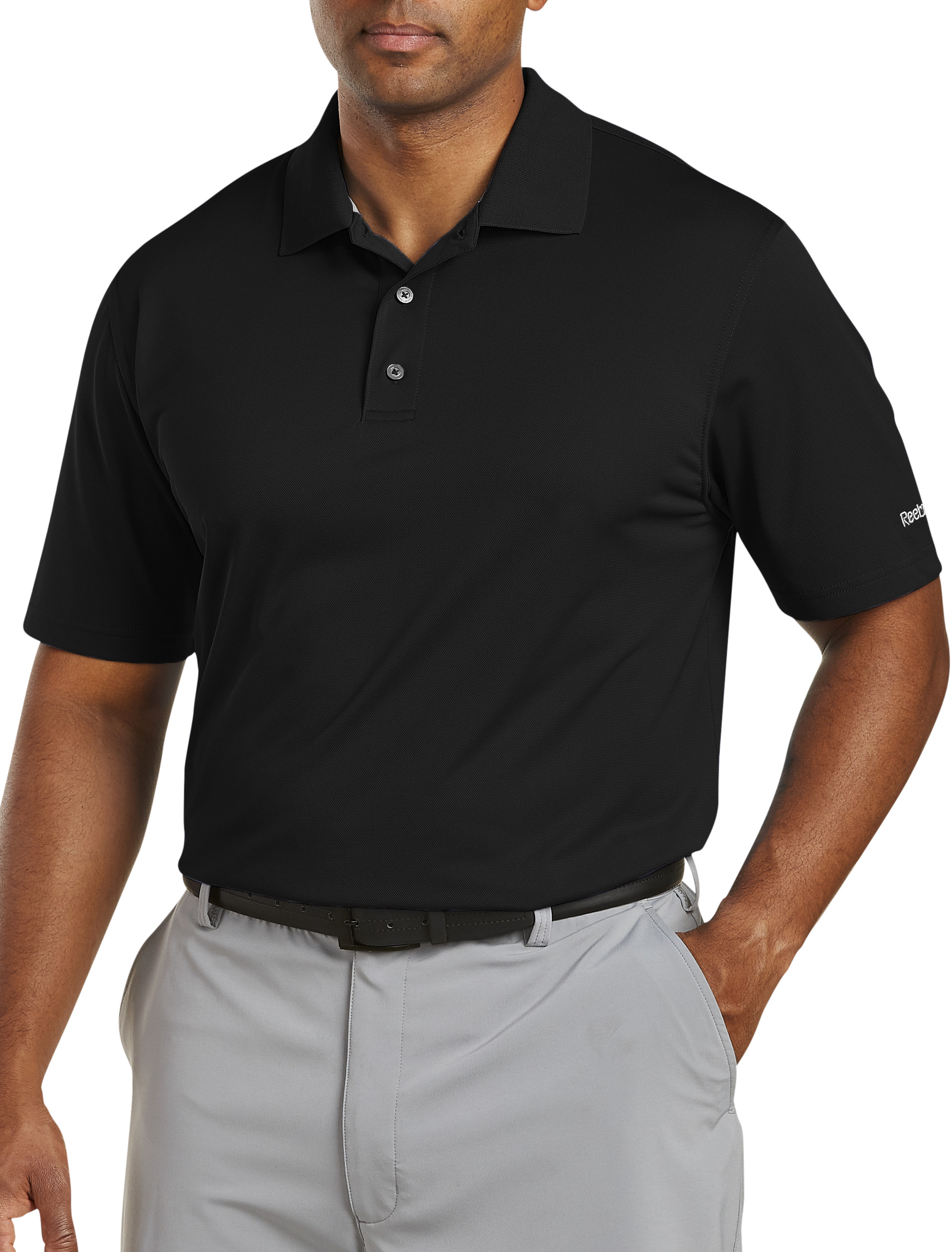 Reebok Golf Speedwick Solid Polo Casual Male XL Big & Tall