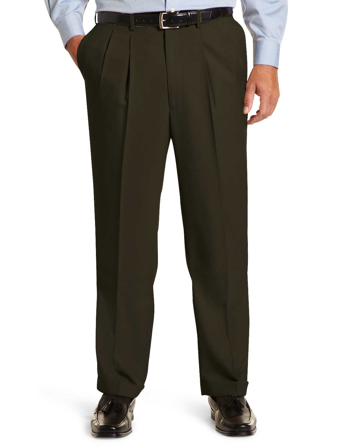 Geoffrey Beene® Wool Blend Pleated Pants