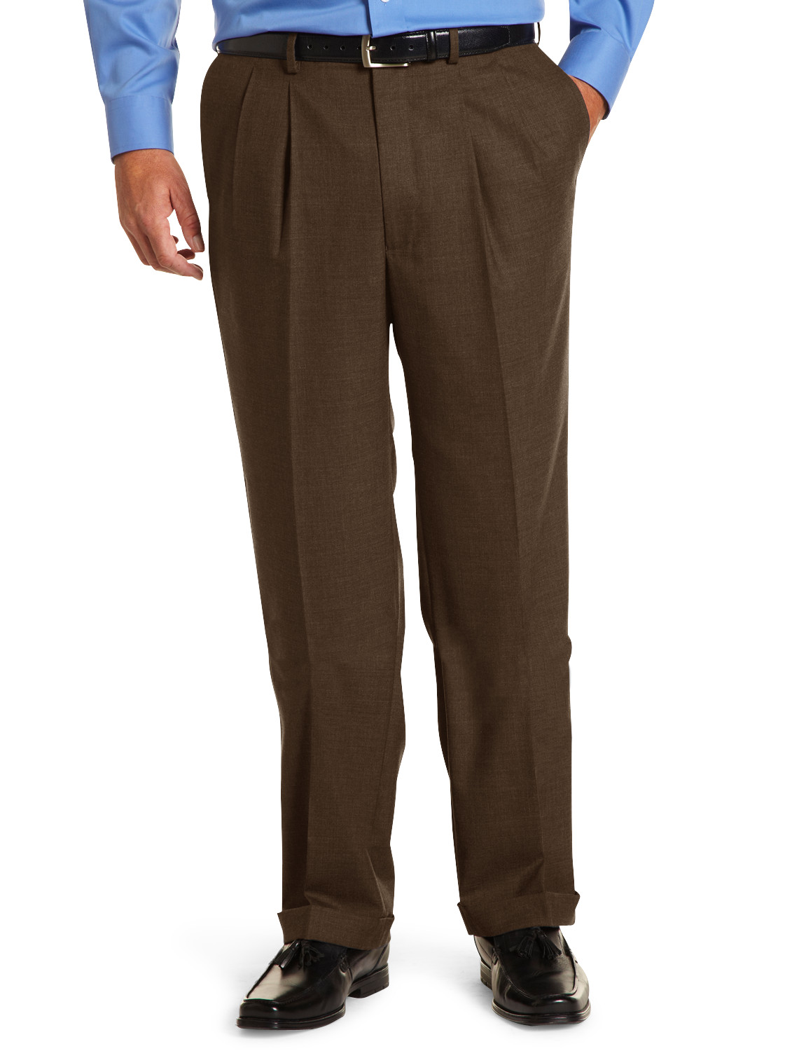 GB WOOL PLEATED PANT