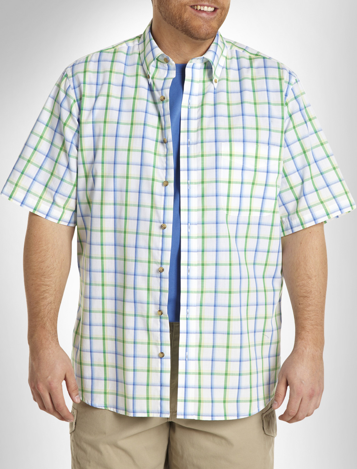 Harbor Bay® Easy-Care Windowpane Sport Shirt