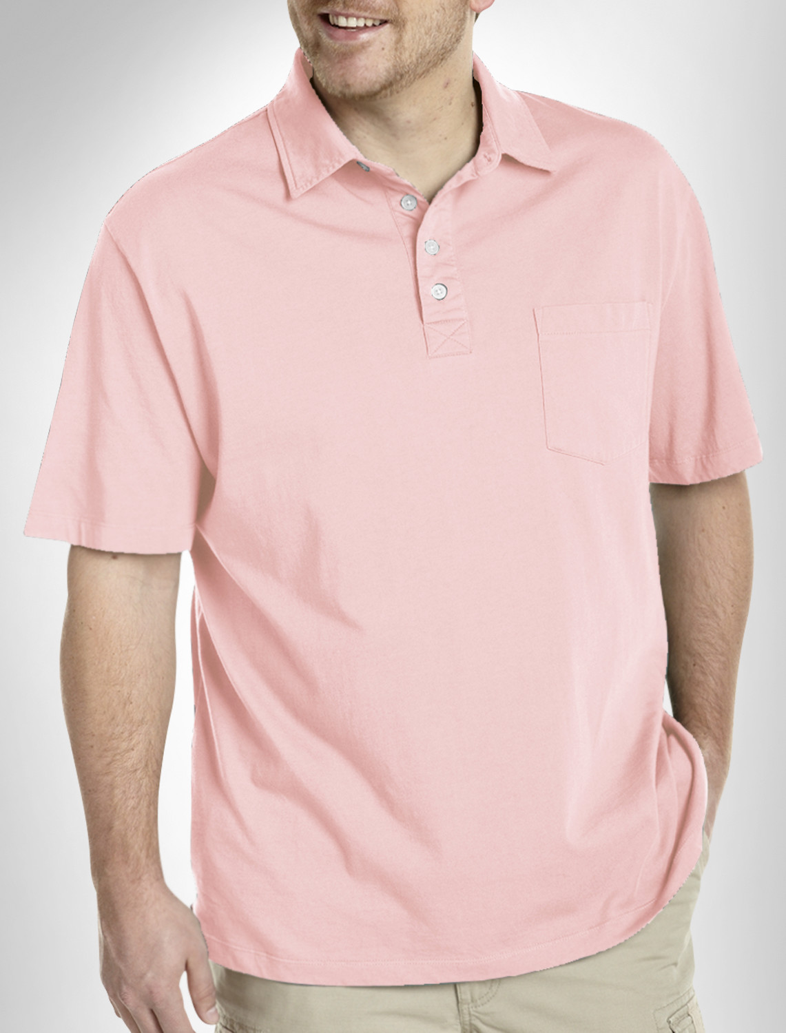 True Nation® Jersey Pocket Polo