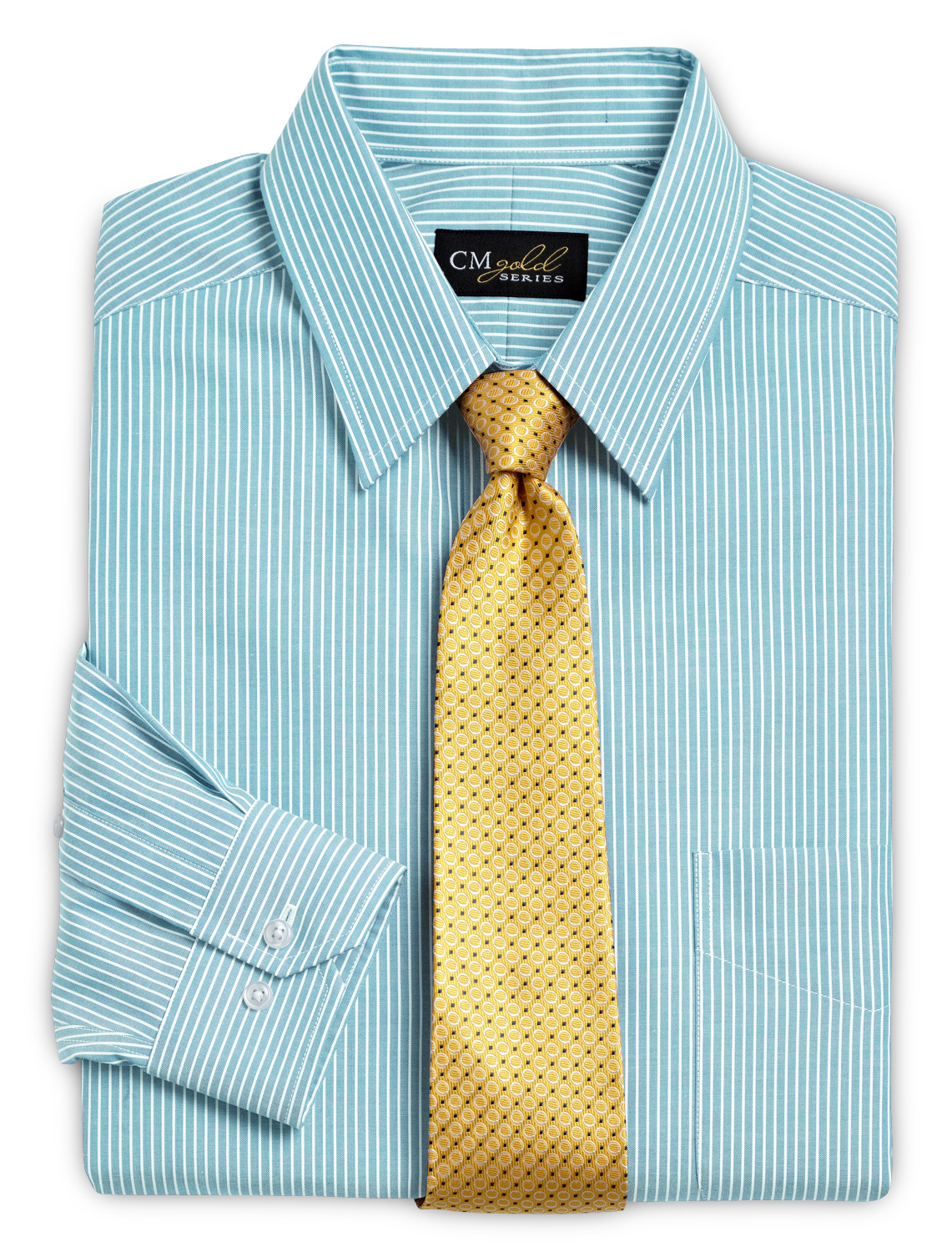 Gold Series™ Wrinkle-Free Cool & Dry Bengal Stripe Dress Shirt