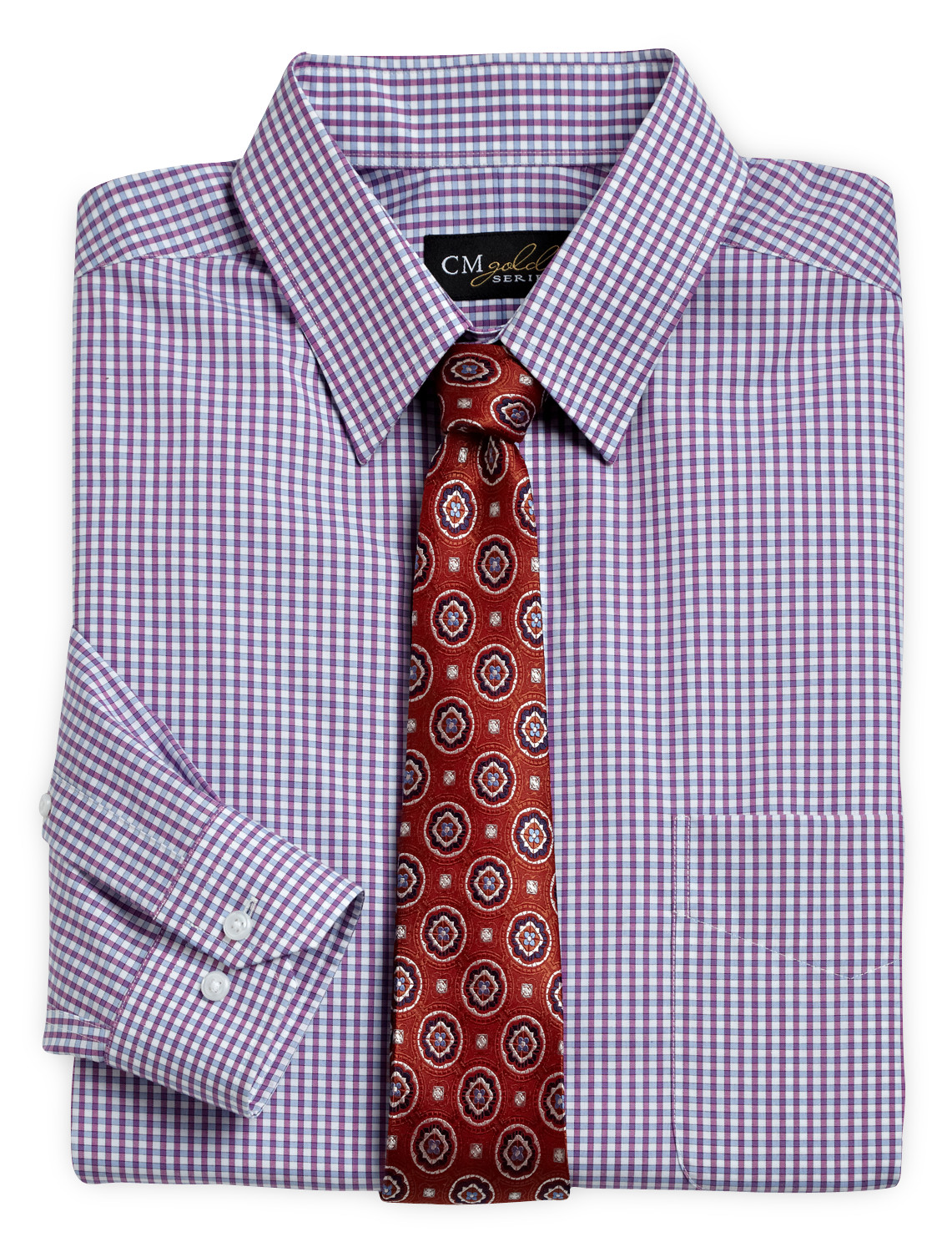 Gold Series™ Wrinkle-Free Cool & Dry Check Dress Shirt