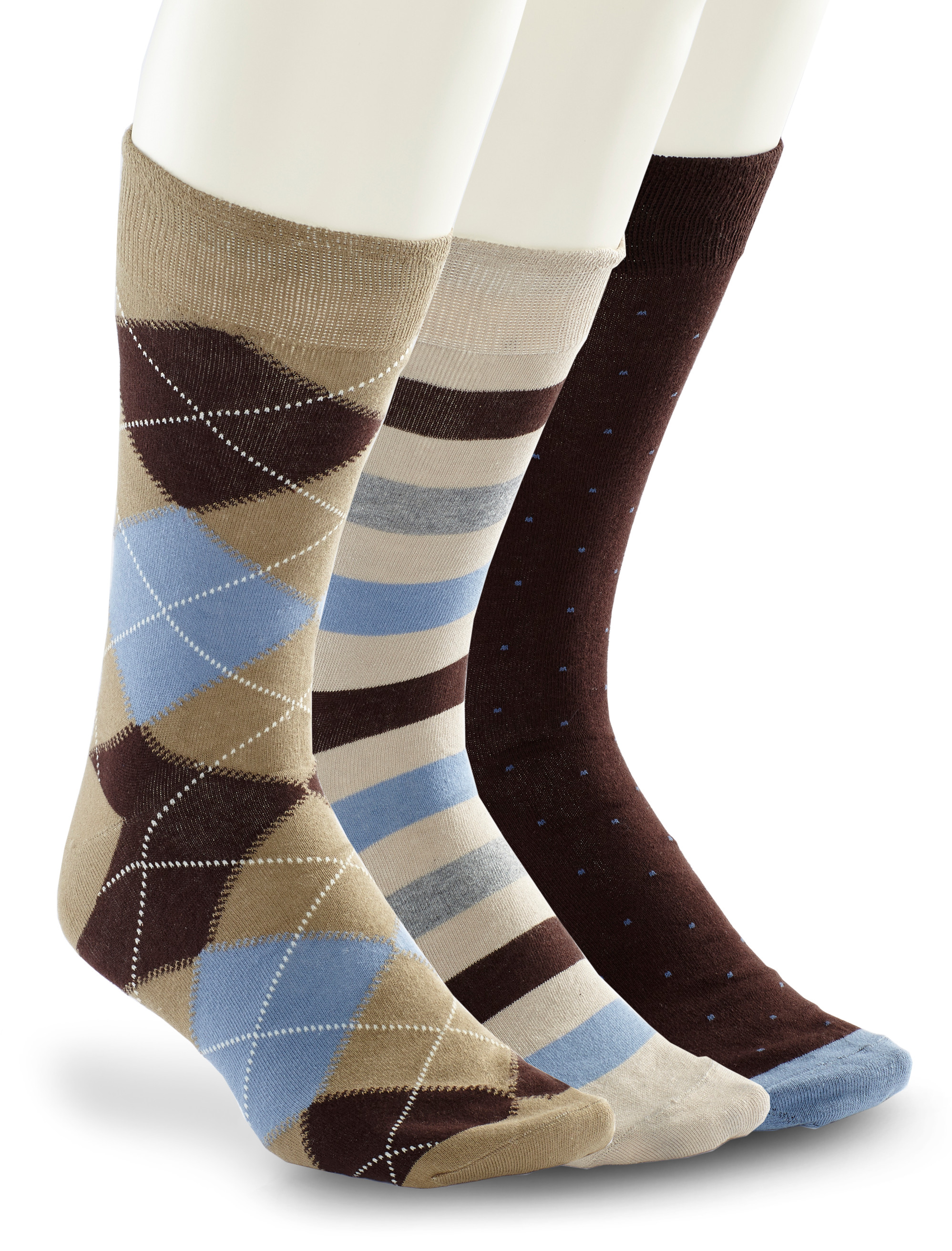 OH 3PK ARGYLE CREW SOCKS