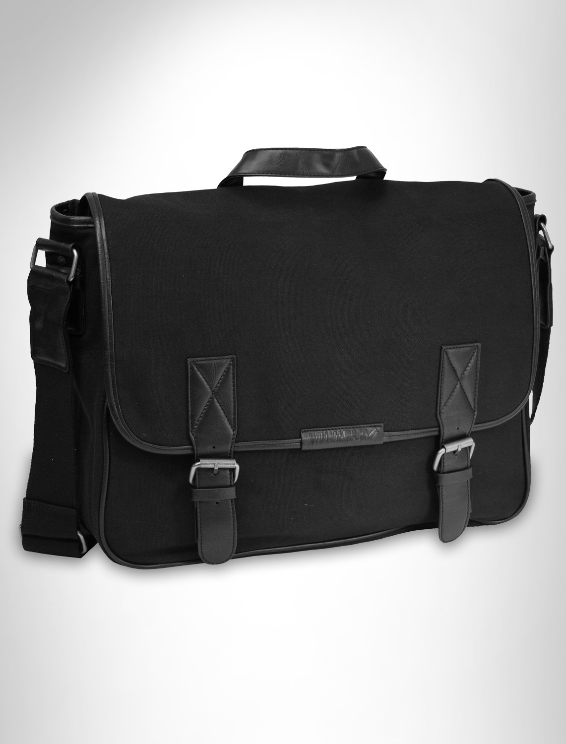 Black Canvas Messenger Bag