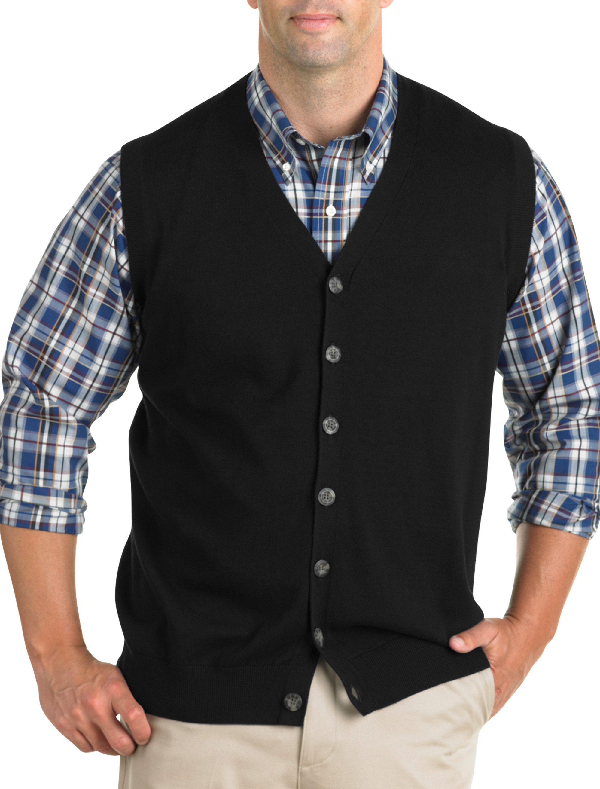 Oak Hill ButtonFront Sweater Vest Casual Male XL Big & Tall eBay