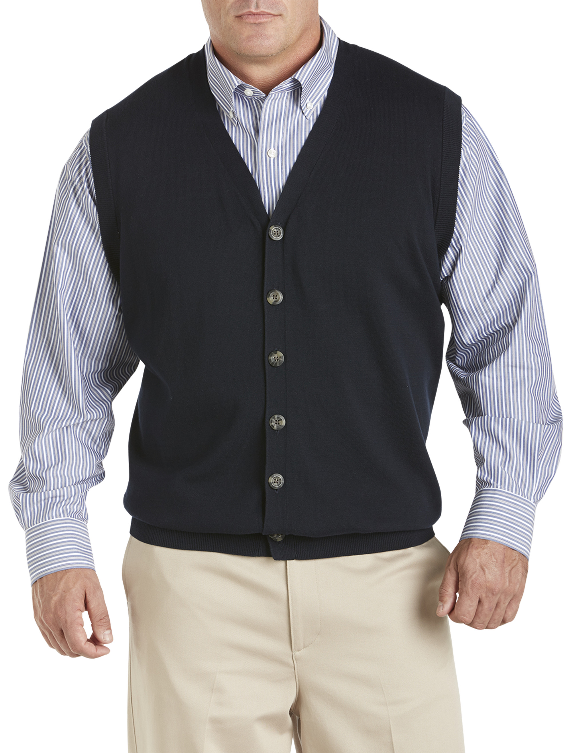 Oak Hill ButtonFront Sweater Vest Casual Male XL Big & Tall eBay