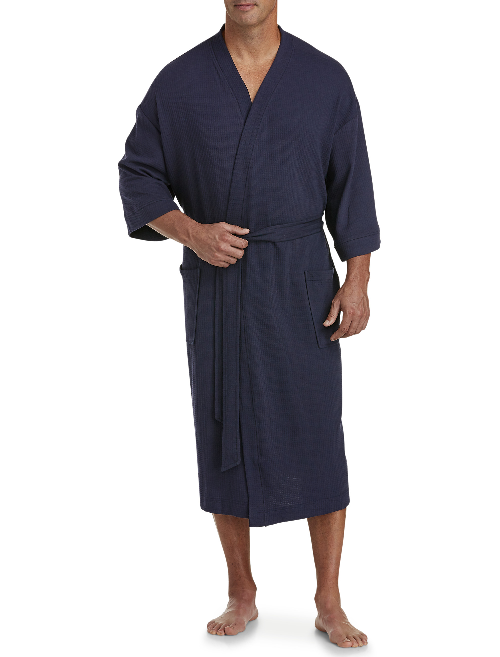 Harbor Bay WaffleKnit Kimono Robe Casual Male XL Big & Tall eBay