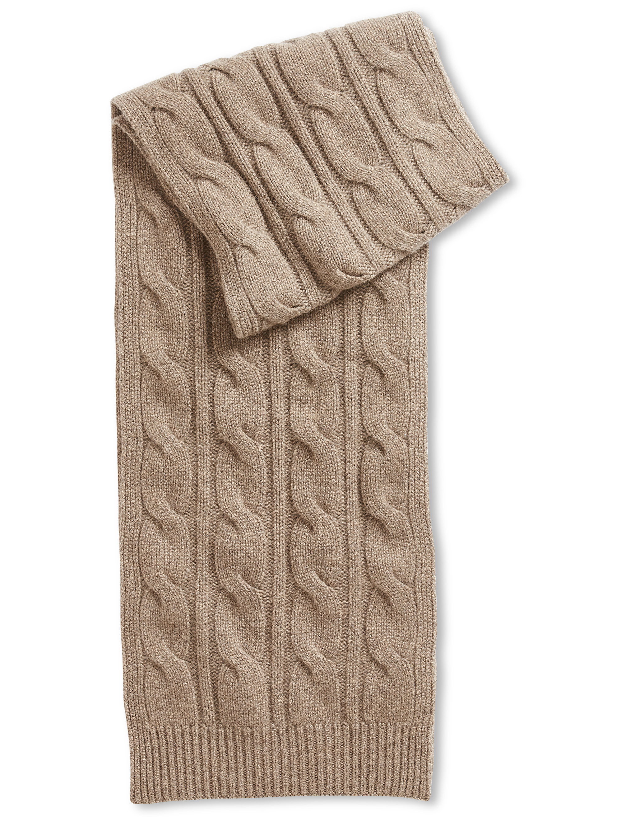 cable knit cashmere scarf