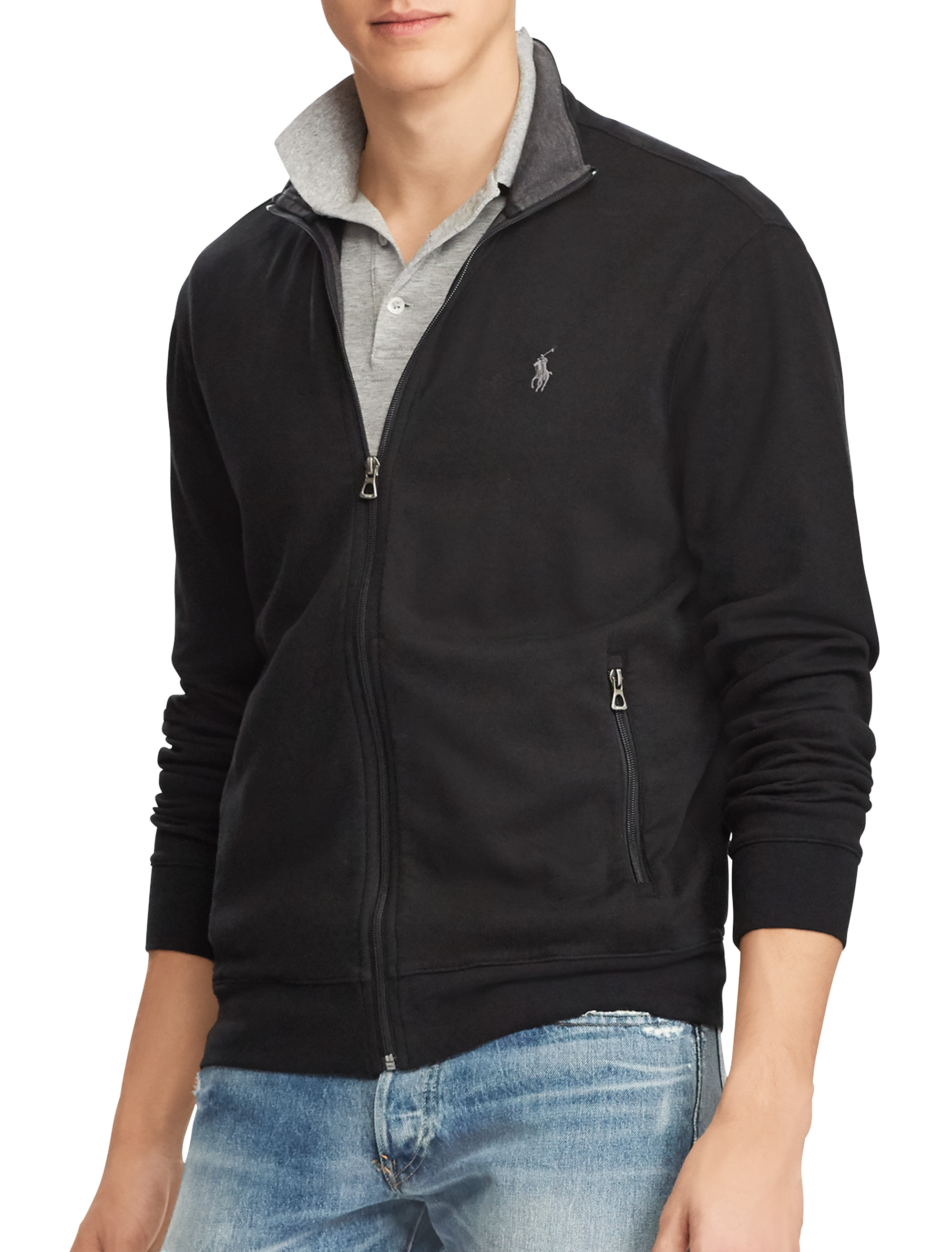 ralph lauren double knit track jacket