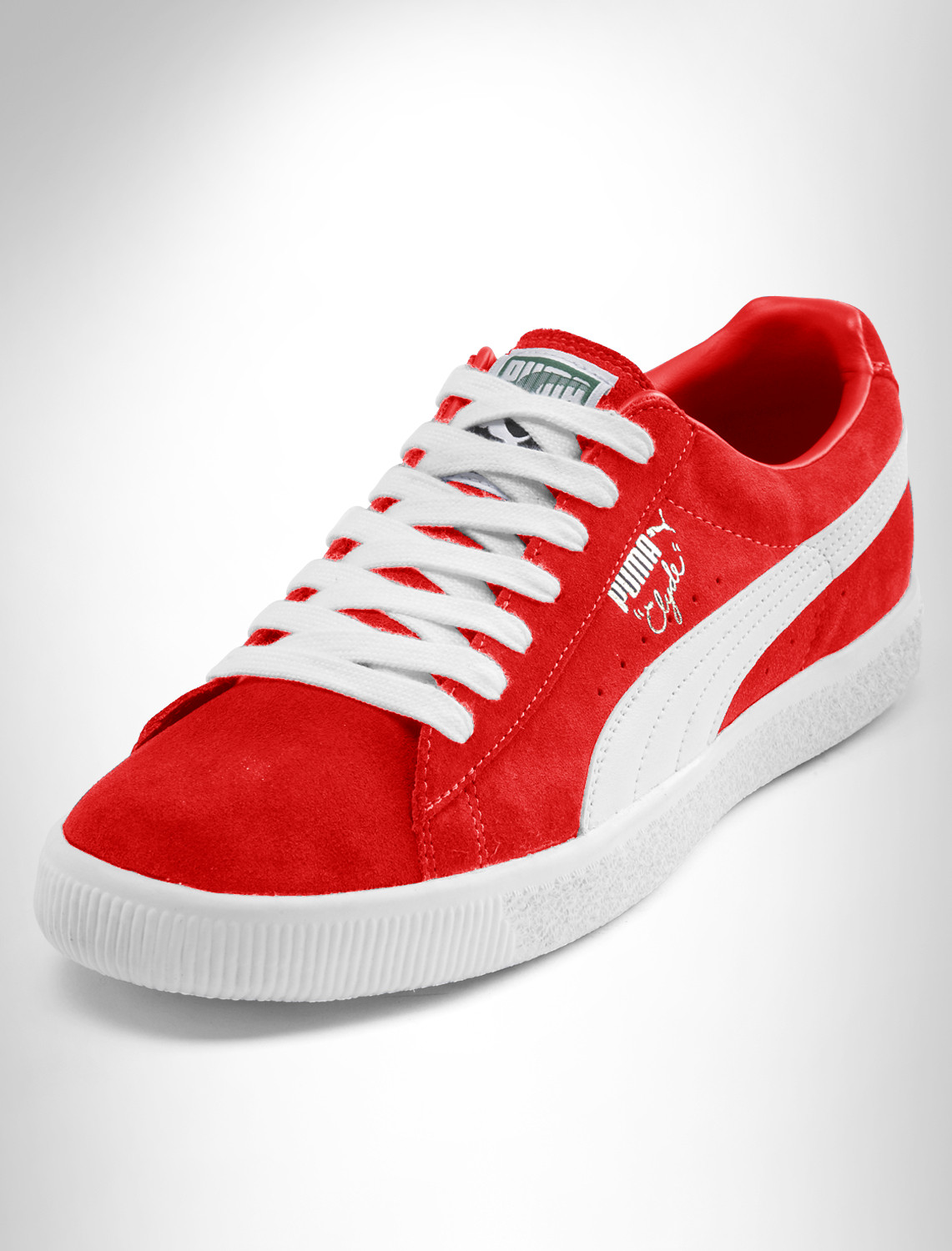 Puma® Clyde Script Suede Lace-Up Sneakers