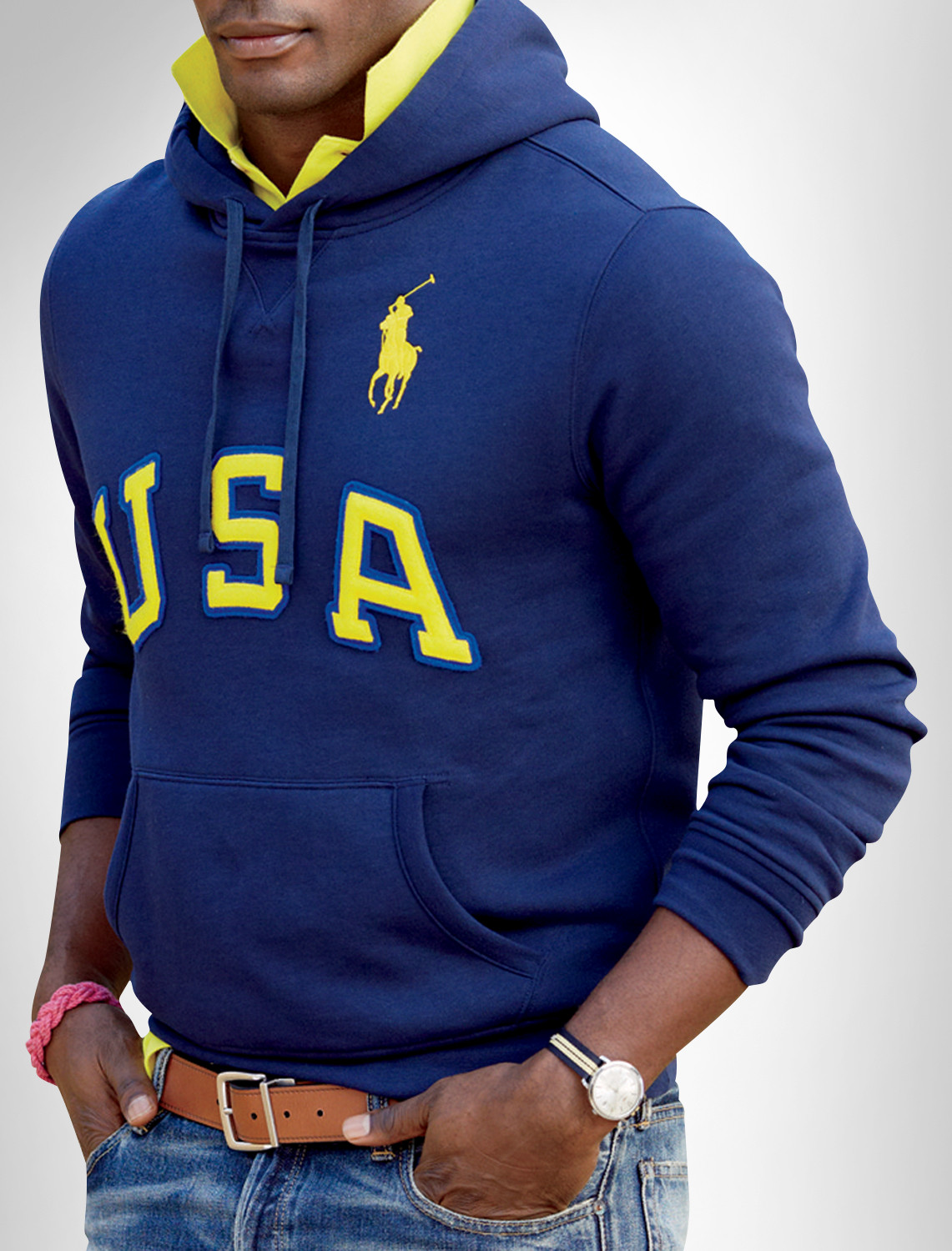 PRL LS Playa Fleece USA Hoody
