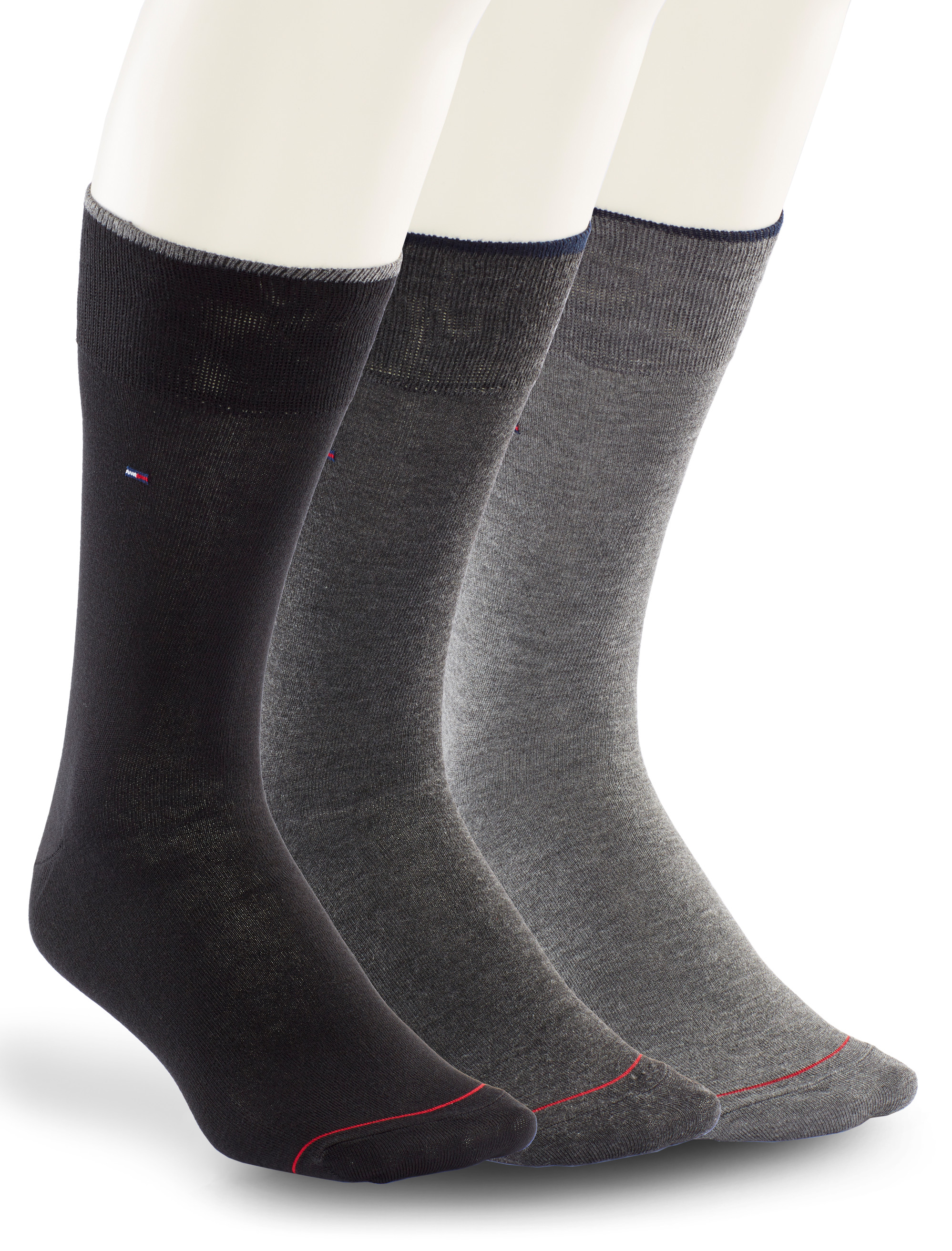 TH 3PK Flat Knit Socks