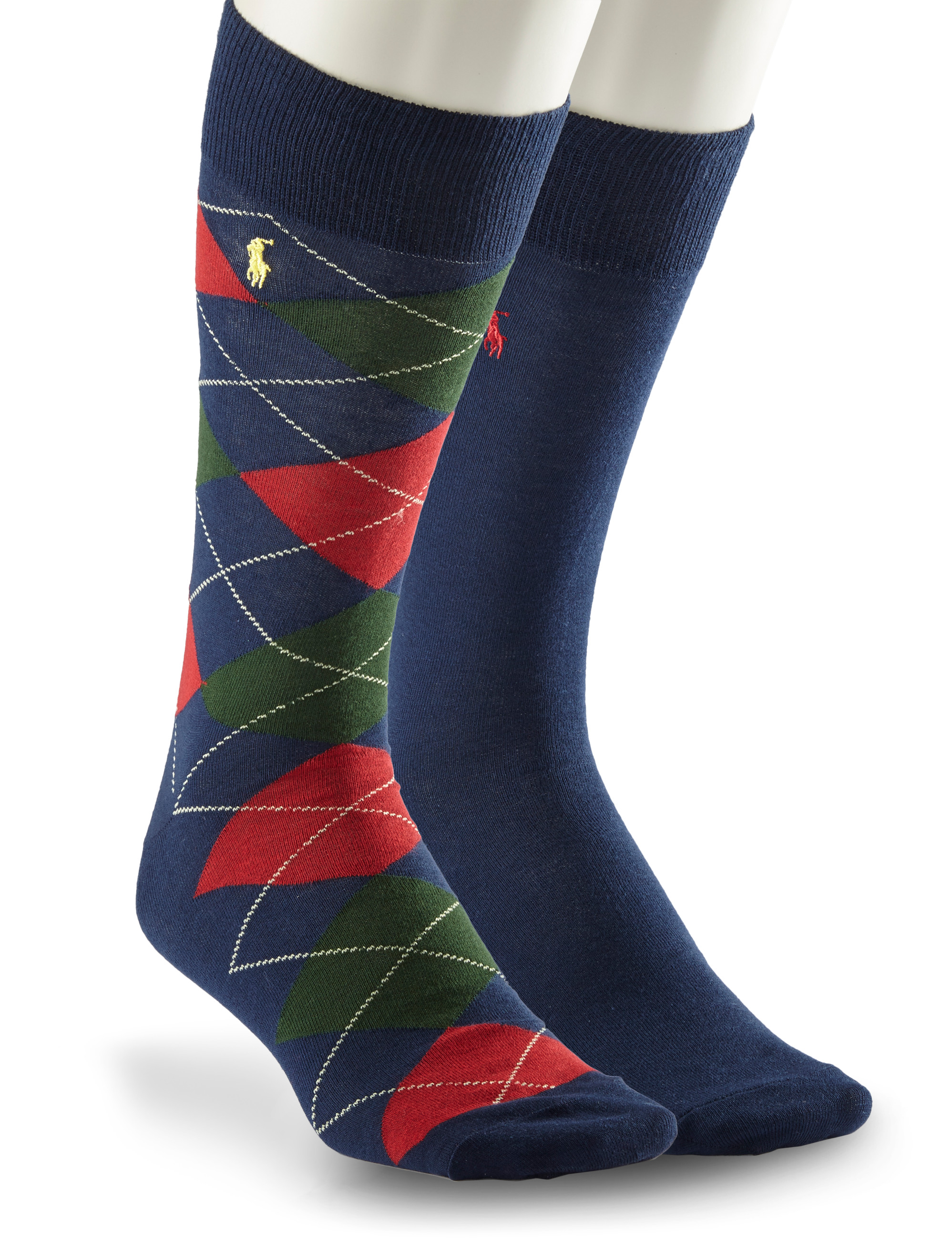 PRL 2pk Cttn Argyle Sock