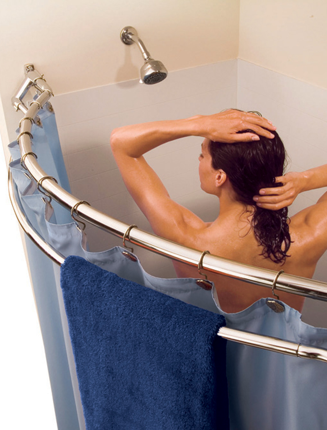 Double Curved Shower Rod