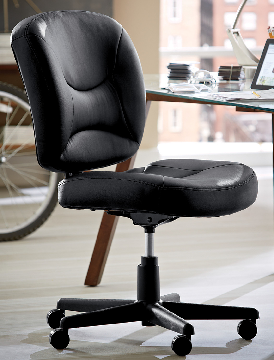 LivingXL® Vinyl Office Task Chair with Gas Lift