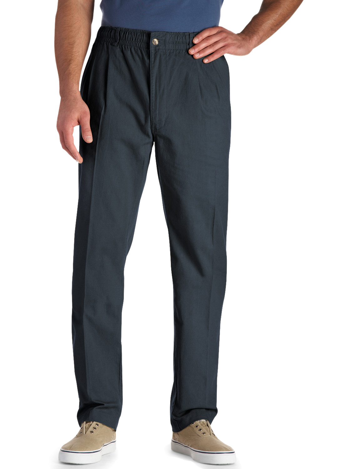 Creekwood Elastic-Waist Twill Pants Casual Male XL Big & Tall | eBay