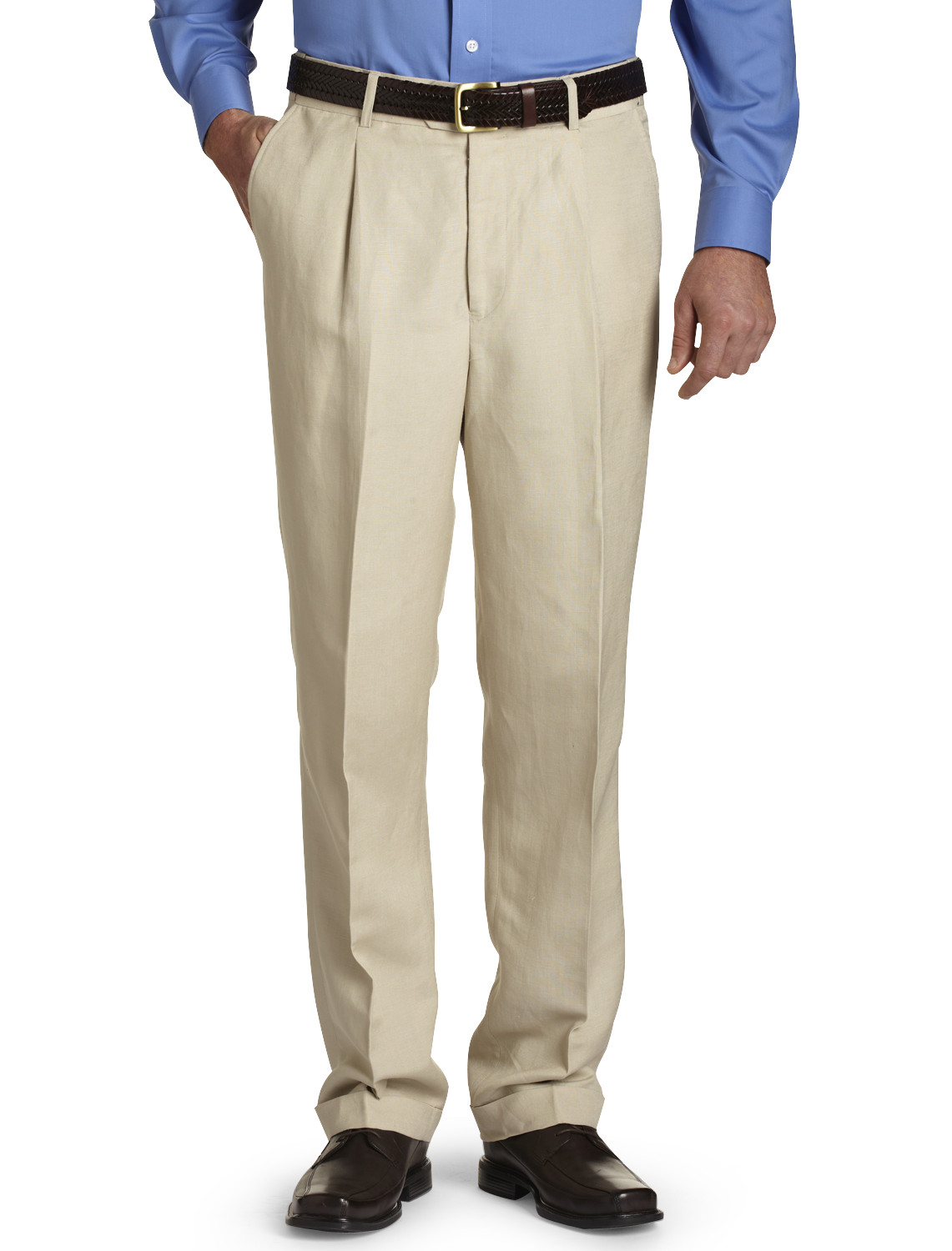Oak Hill Waist Relaxer Pleated Linen Suit Pants Casual Male XL | eBay