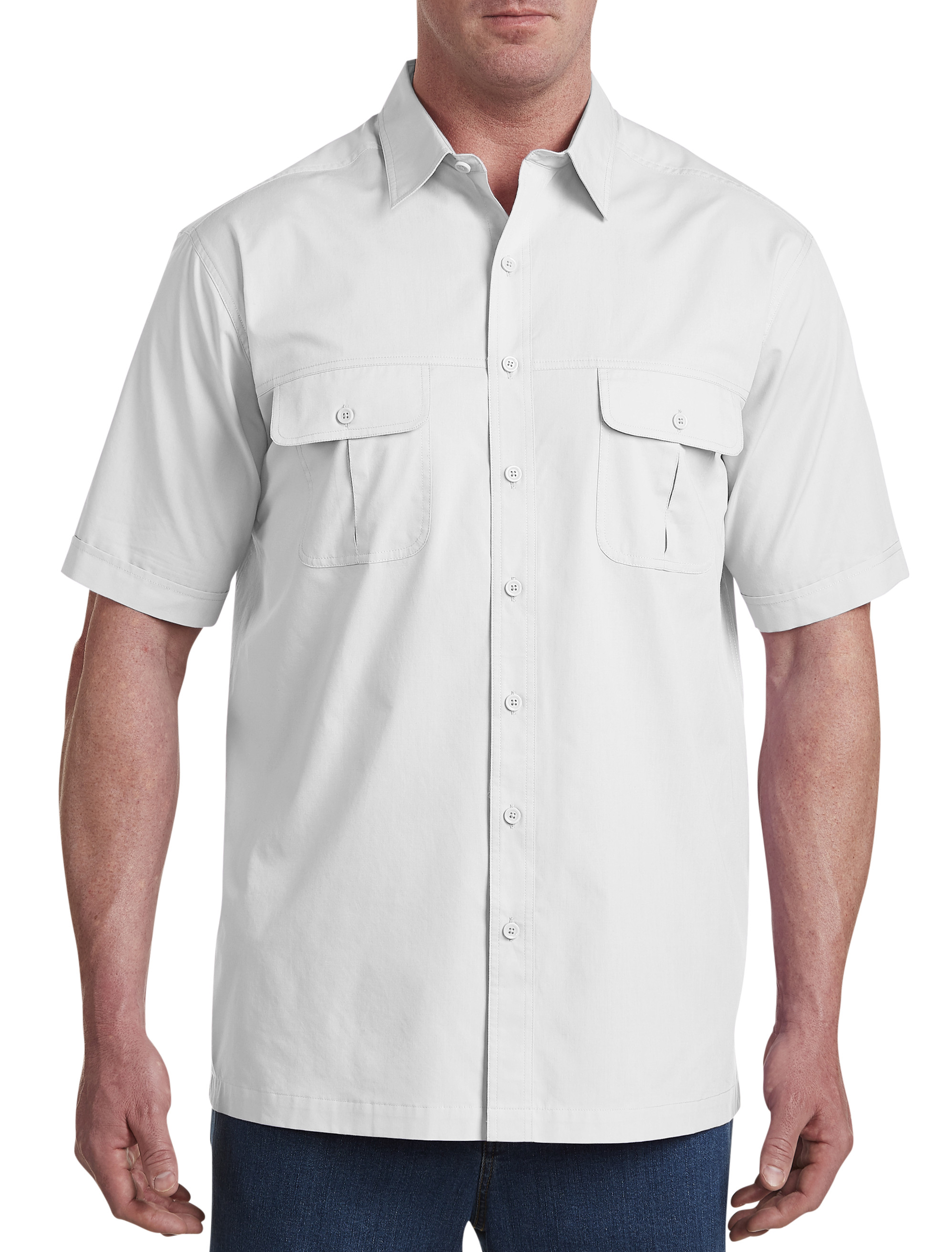 Harbor Bay Short-Sleeve Co-Pilot Sport Shirt Casual Male XL Big & Tall ...