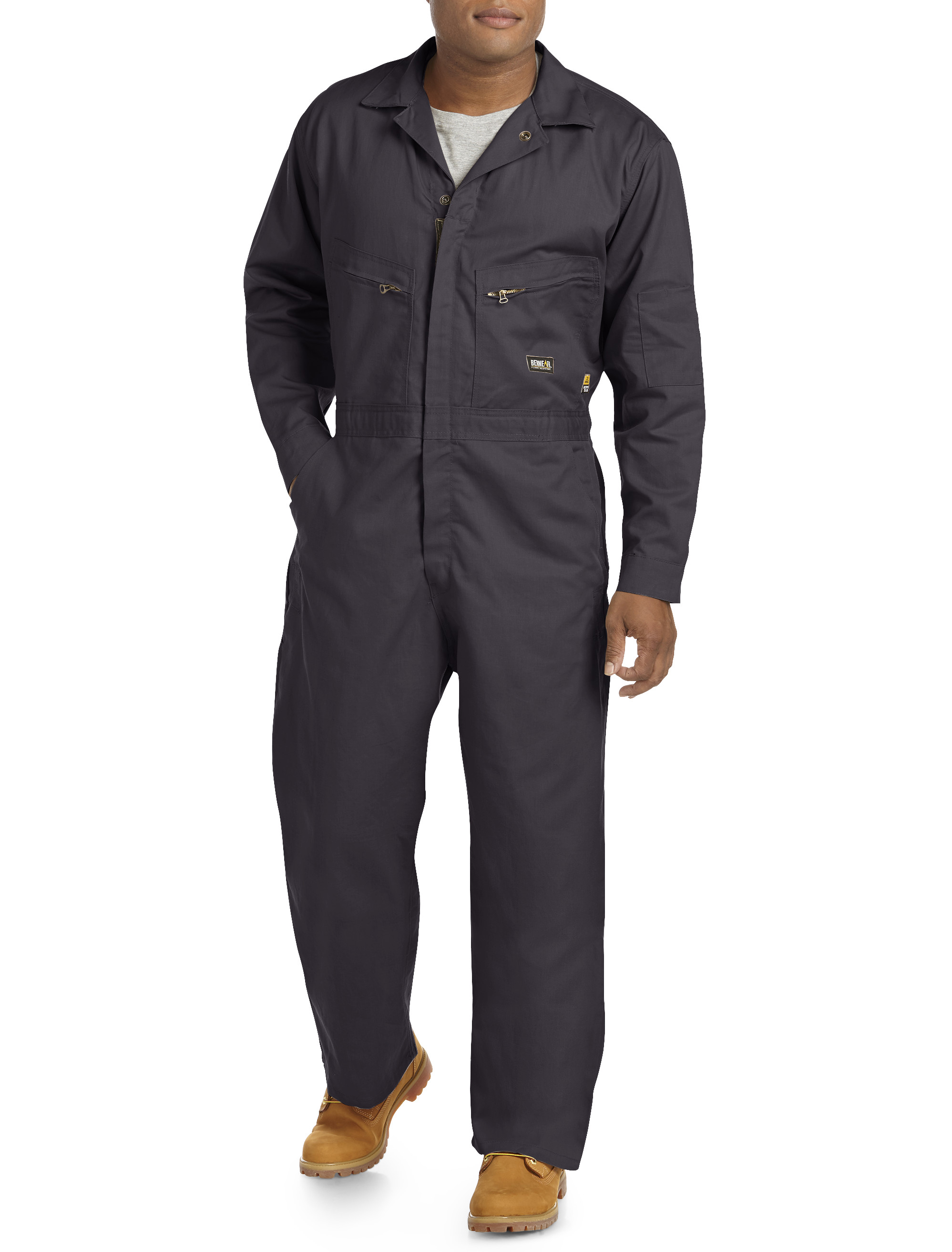 Berne Apparel FRC04GYT700 Fr Deluxe Coverall Grey 6 Extra Large | eBay