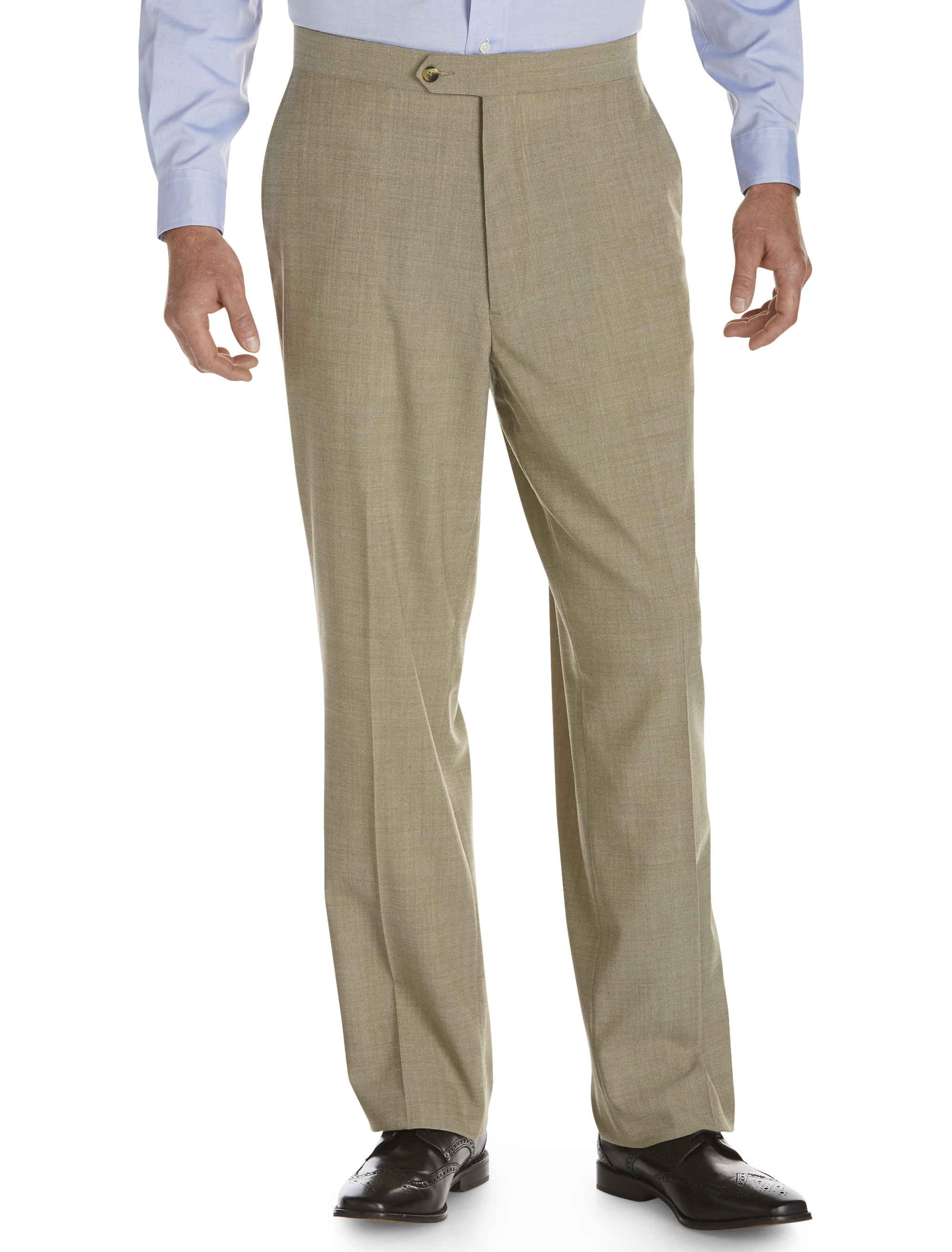 Sansabelt Bengaline Flat-Front Trousers Casual Male XL Big & Tall | eBay