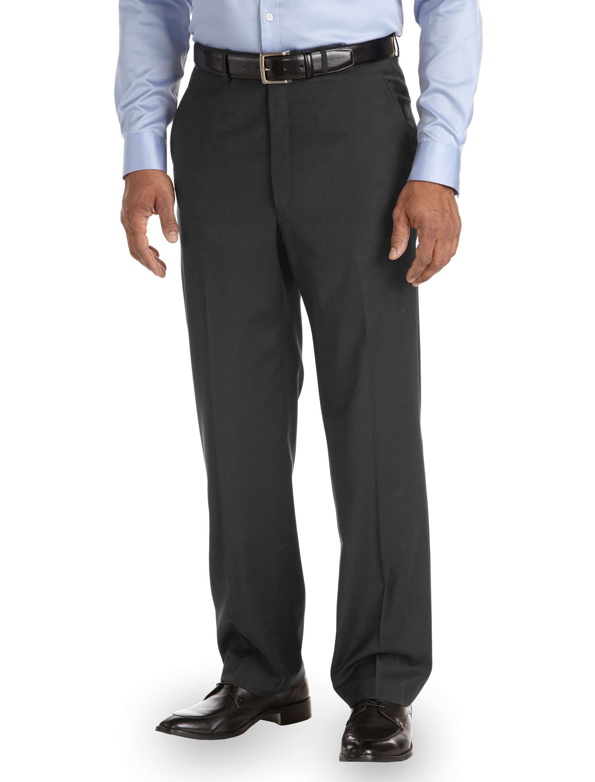 Ballin Comfort-EZE Stripe Flat-Front Dress Pants Casual Male XL | eBay